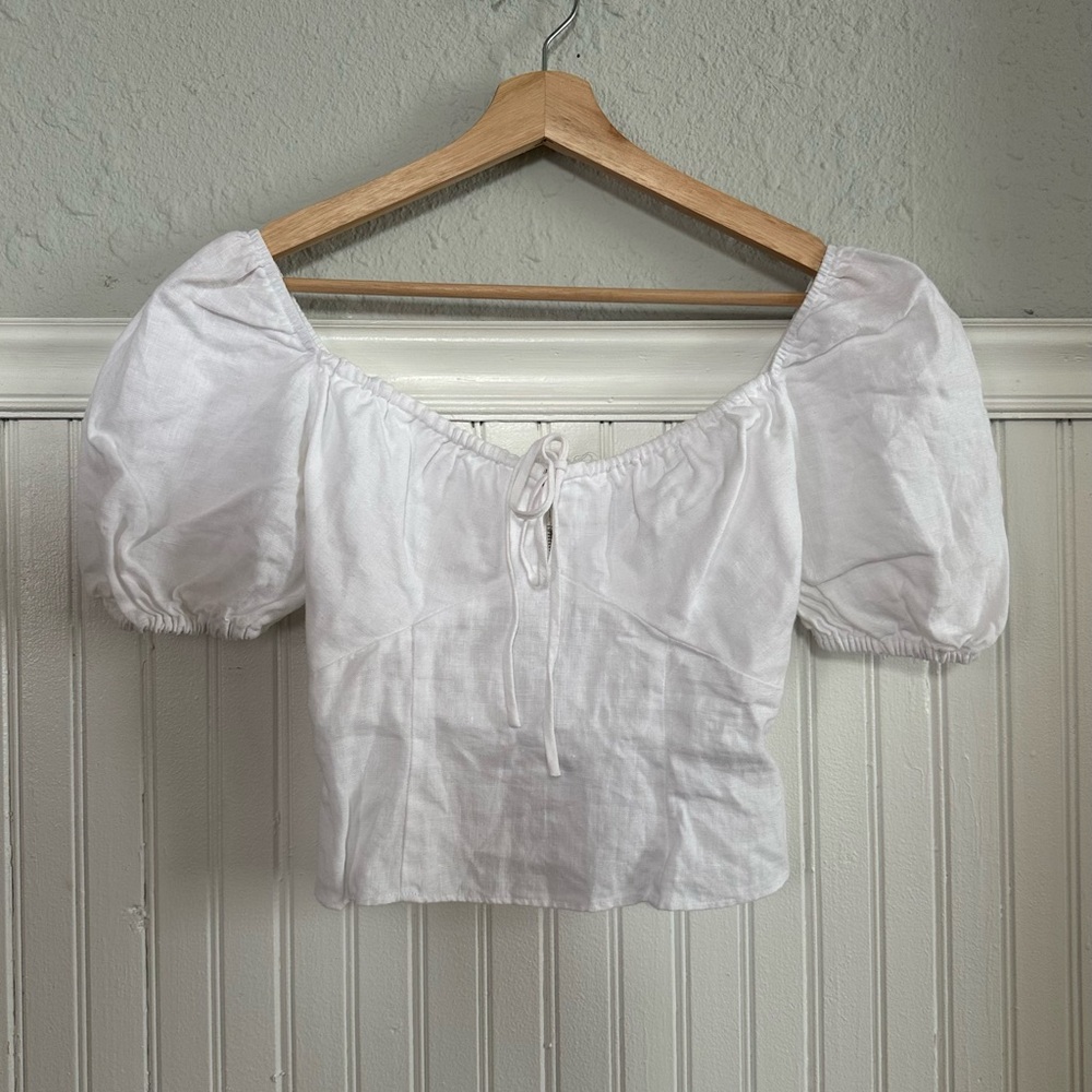 Reformation Rory Linen Blouse
